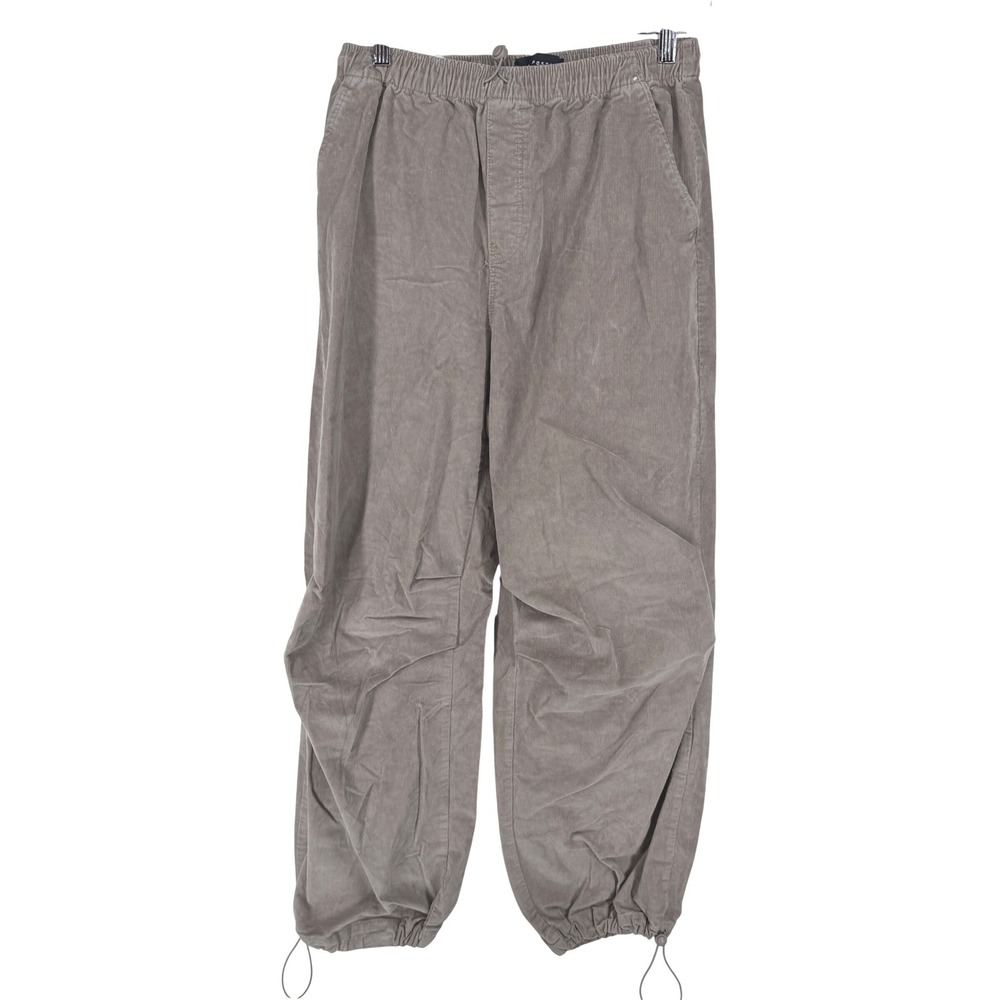 AEROPOSTALE Womans Corduroy Parachute Pants S Gray Elastic Baggy‎ Granola Grunge